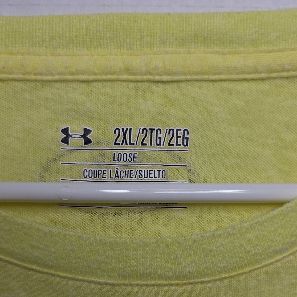Under Armour Men's Bright Yellow Tee - Picture 2 of 7